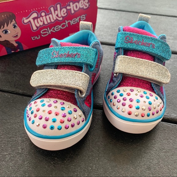 skechers twinkle toes denim